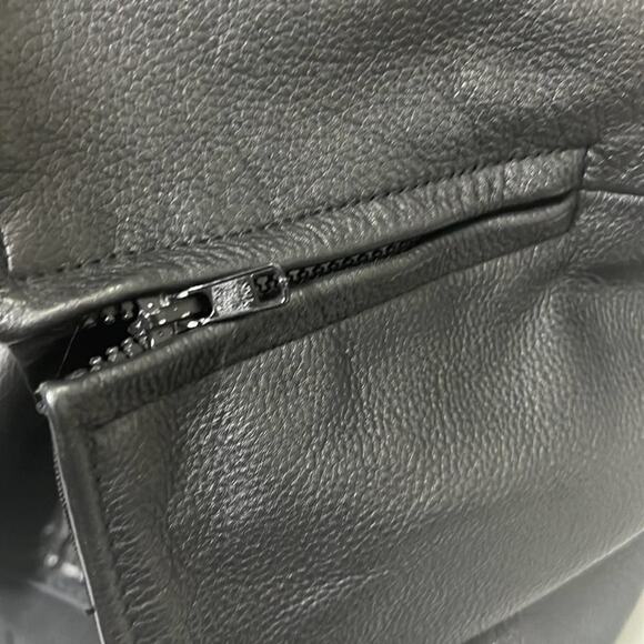 NWOT LEATHER BIKER JACKET SIZE XL - Picture 7 of 15